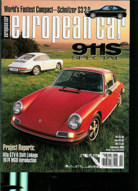 European car magazine formerly  vw & porshe old vintage february 1996