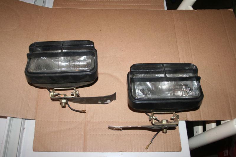 Vintage fog lights universal black visors