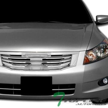 Chrome jdm mu sport style front hood grill grille 08-10 honda accord 4dr sedan