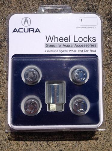 New genuine acura oem wheel locks lock set 08w42-s6m-201 rdx tsx ilx mdx