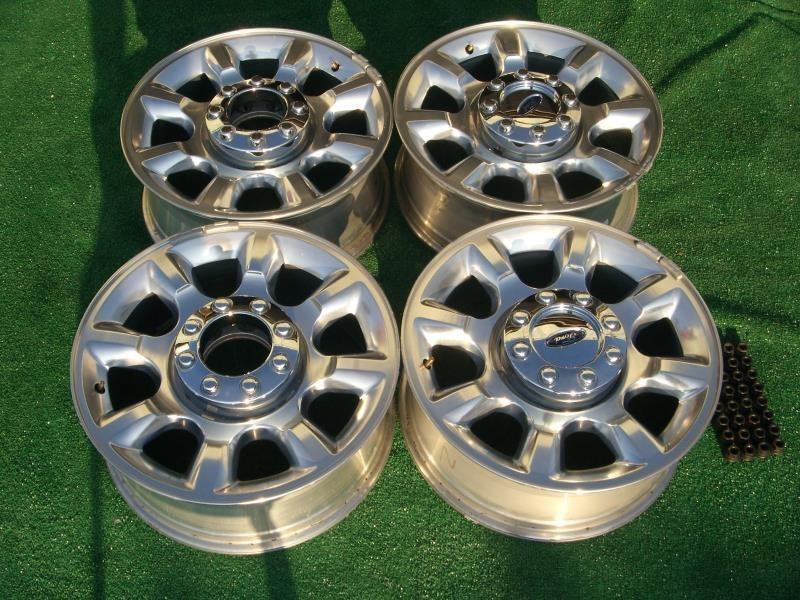 2012 ford f250 f-250 super duty factory oem polished alloy 20" wheels 2005-13