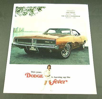 1969 69 dodge brochure dart swinger coronet charger polara adventurer pickup