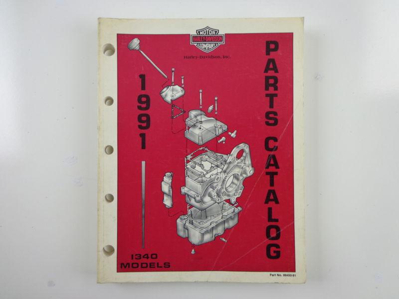 Harley davidson 1991 1340cc models parts catalog 99450-91