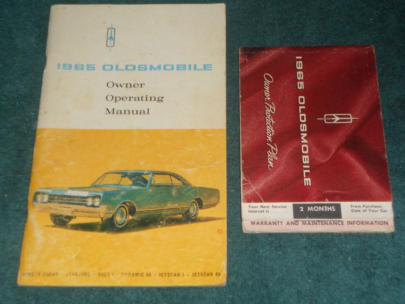 1965 oldsmobile big car models owner's manual / owner's guide & opp book / orig!