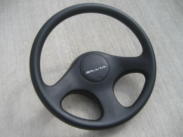 Nissan silvia steering wheel + horn button jdm s13 s14 s15 240sx 200sx oem jdm 