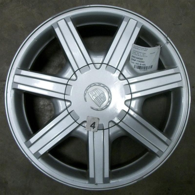 Wheel 04 cadillac srx 17x7-1/2 7 spoke silver finish opt n93 1025676