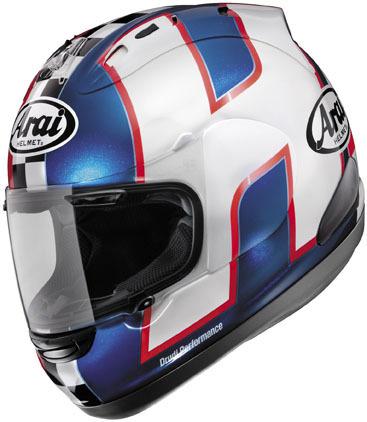 Arai corsair-v leon haslam wsbx-2 replica full-face helmet,blue/white,med/md