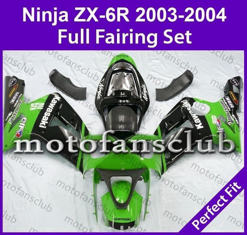 Fit kawasaki 03 04 zx 6r zx 636 ninja 2003 2004 fairing bodywork plastics #06 b