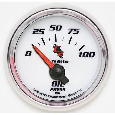 Autometer c2 electrical oil pressure gauge 2 1/16" dia 7127