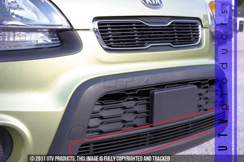 Fits: 2012 - 2013 kia soul 1pc bumper black billet grille kit custom grille 12 