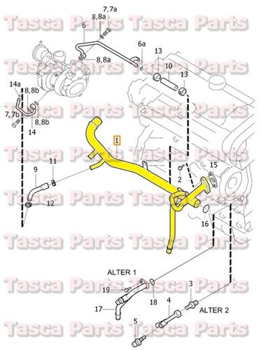 Brand new oem radiator pipe kit 98-09 volvo c70 s60 s70 s80 v70 v70xc #9497808