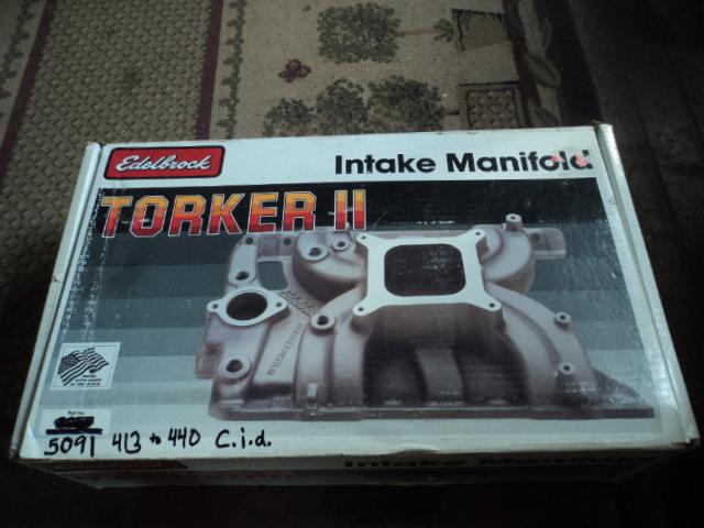Edelbrock torker ii intake manifold dodge big block 413 426 440 mopar v8 #5091