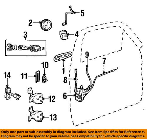 Jeep oem 5072294aa door lock cylinder-lock cylinder