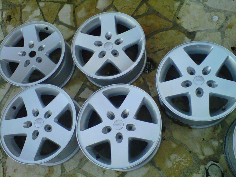 Set of 5 17" 2007 08 09 10 jeep wrangler alloy oem wheels rims 