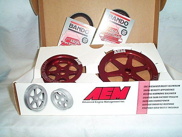 Aem tru-power pulley kits 92-95 honda civic ex / 93-95 del sol s si sohc