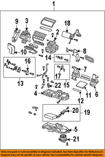 Mazda oem gk3j61b15a evaporator & heater-resistor