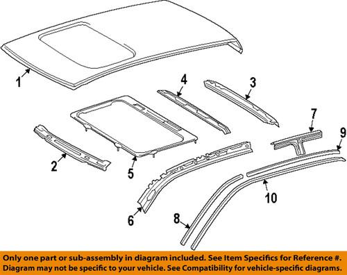 Toyota oem 612640c040 roof-drip channel