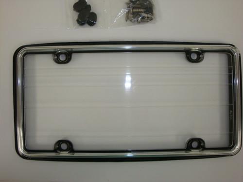 Chrome autocross license plate lens frame