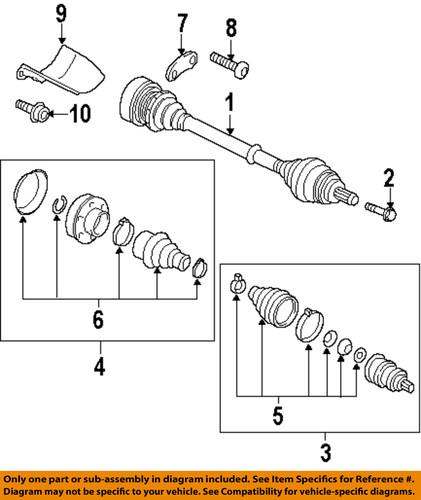 Volkswagen oem 1k0407272rr cv axle shaft/cv half-shaft