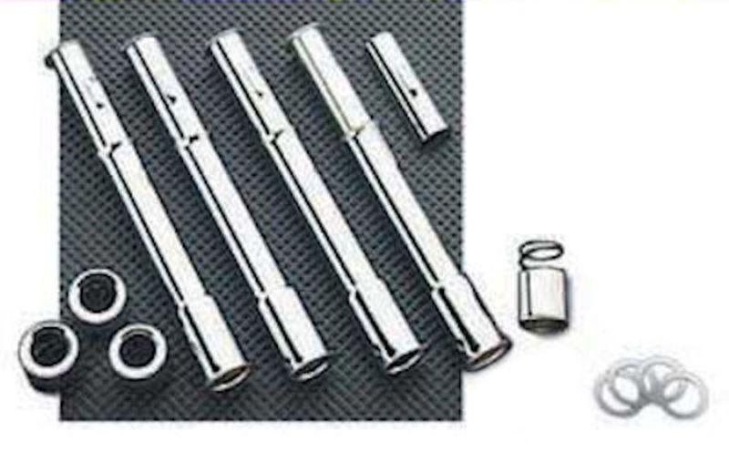 Complete chrome pushrod cover kit for harley sportster models from 1957-1985