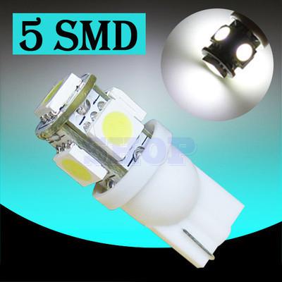 T10 5 smd 5050 pure white wedge signal 194 w5w led car light bulb lamp