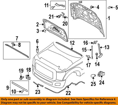 Ford oem bc3z16612a hood