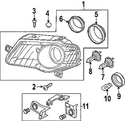 Volkswagen 3c0941005ae genuine oem factory original composite assy