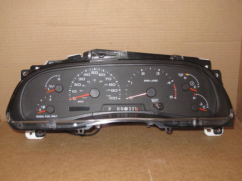 2004 04 ford f250 f350 super duty truck excursion diesel speedometer cluster 66k