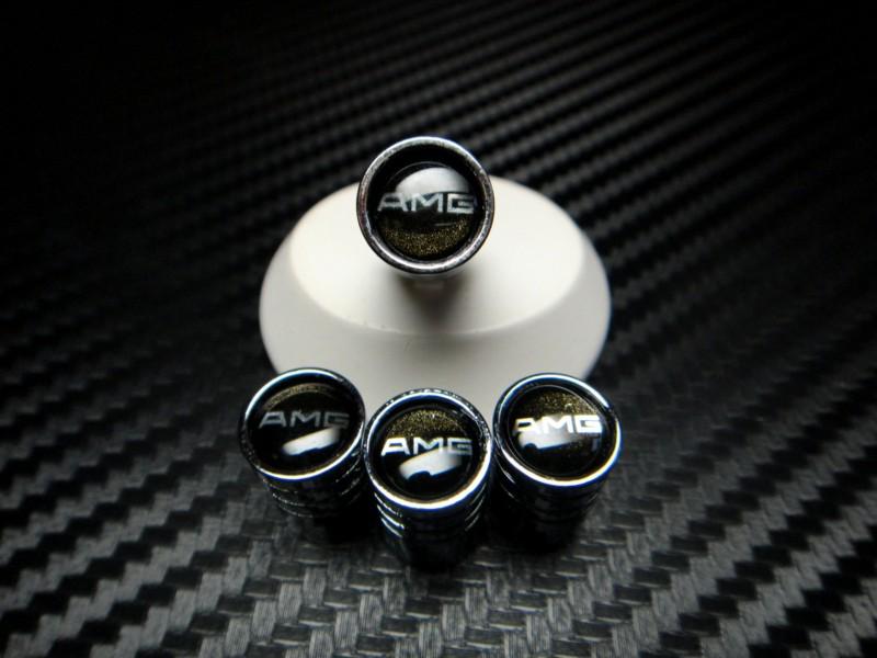 Amg chrome tire air valve stem cap aaa