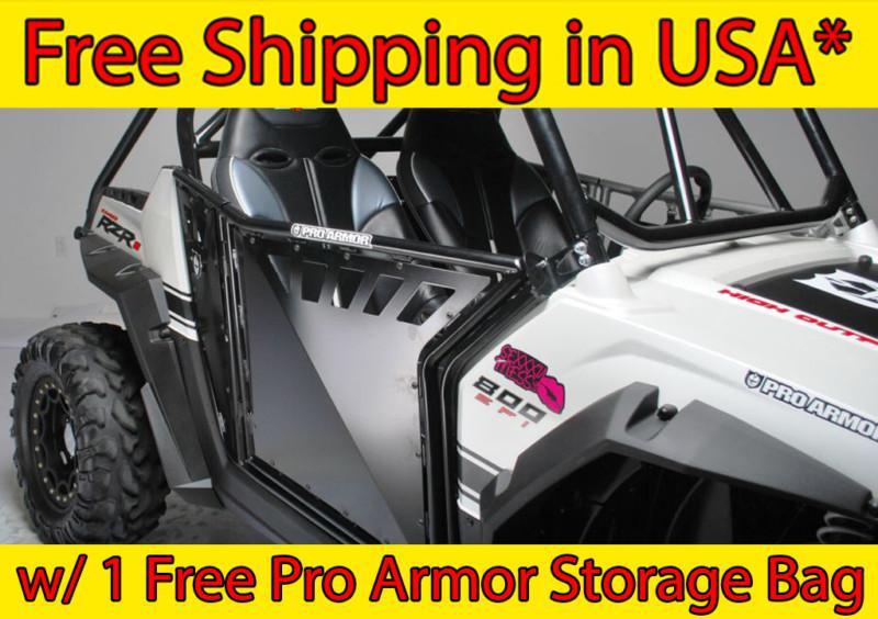 P081205bl pro armor rzr s rzr xp xp900 doors w/ cut outs - make a offer -black-