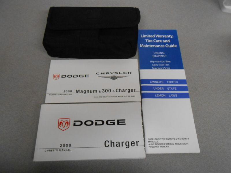 2008 dodge charger owners manual set case