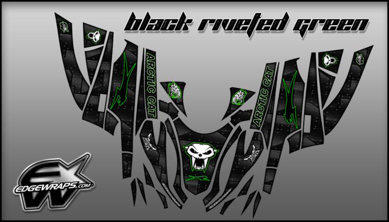 Arctic cat firecat-sabercat f5 f6 f7 03-06 custom graphics decals -blk riv green