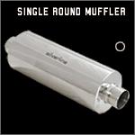 Un7836 polished stainless steel muffler, universal