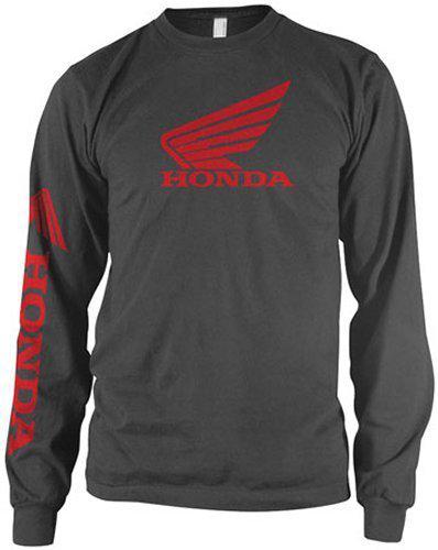 Honda wing long sleeve t-shirt grey xxl/xx-large