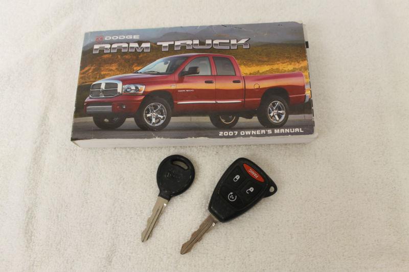 2007 dodge ram truck owner's manual w/ master + door keys