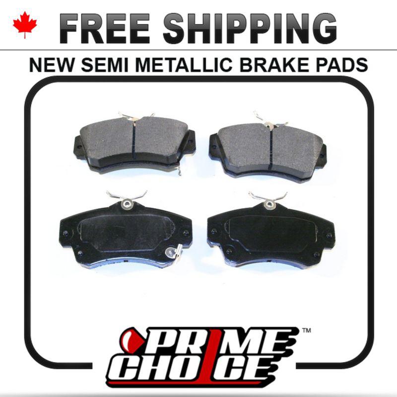 New premium complete set of front metallic disc brake pads with shims