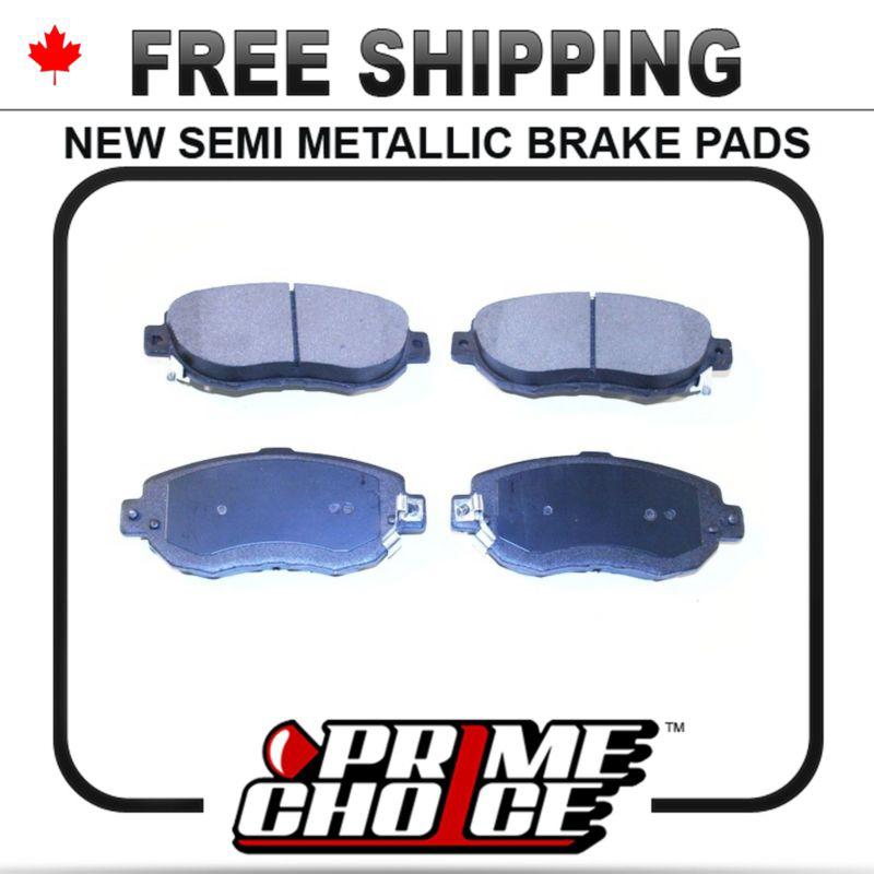 New premium complete set of front metallic disc brake pads with shims