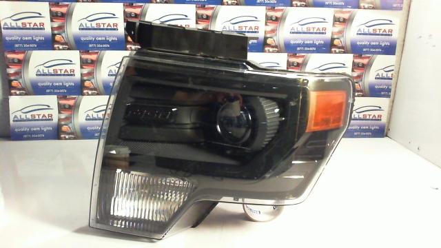 Ford f150 hid xenon headlight 2013 left side gloss black oem nice