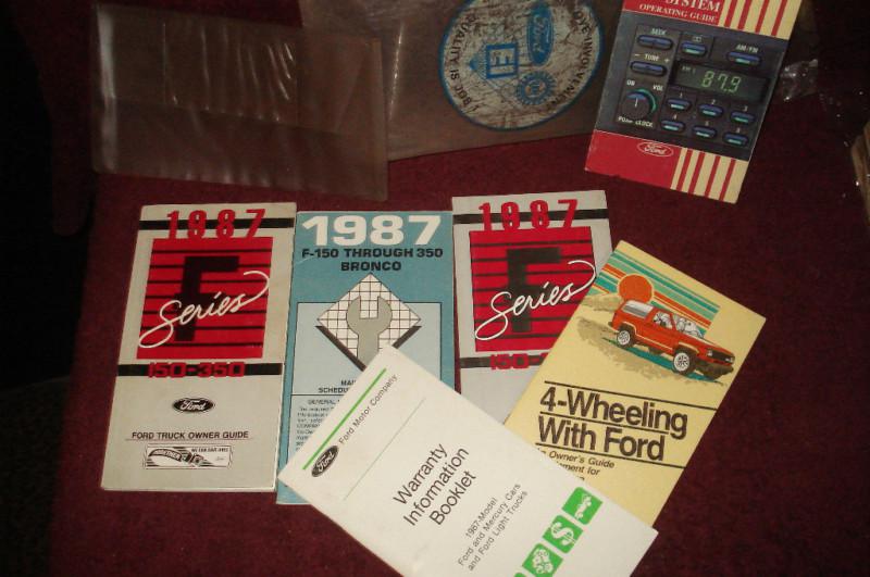 1987 ford truck owner's manual set nice original items