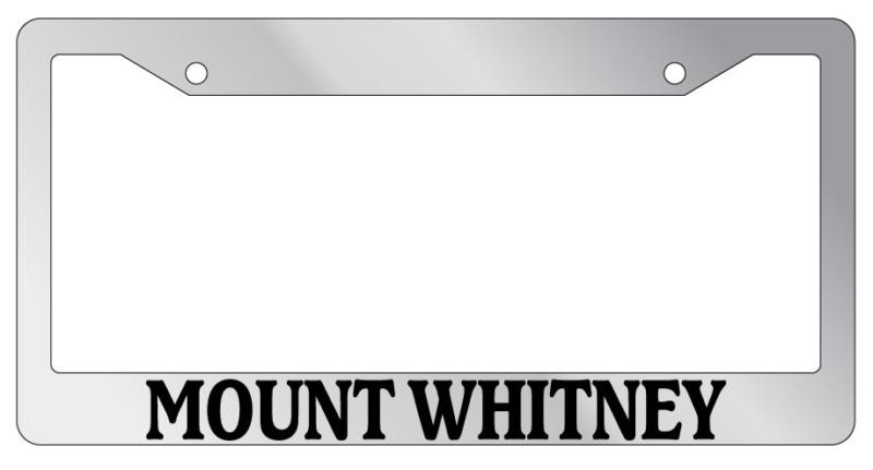 Chrome license plate frame mount whitney auto accessory novelty