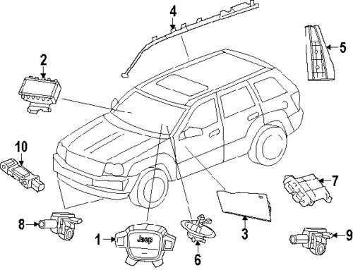 Jeep 56054212aa genuine oem factory original front sensor