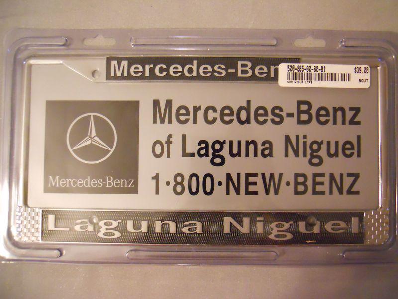 Nwt mercedes-benz chrome metal license plate frame fast shipping!