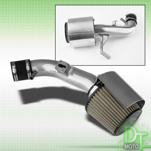 Stainless washable filter+cold air intake 07-12 altima 2.5l 4cyl polish aluminum