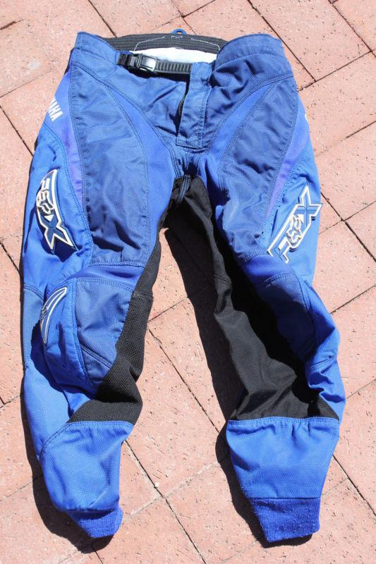 Fox motorcross dirt bike racing pants youth kids boys 10 26 blue black