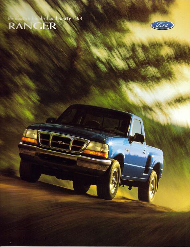 1998 ford ranger pickup sales brochure folder original excellent condition b25