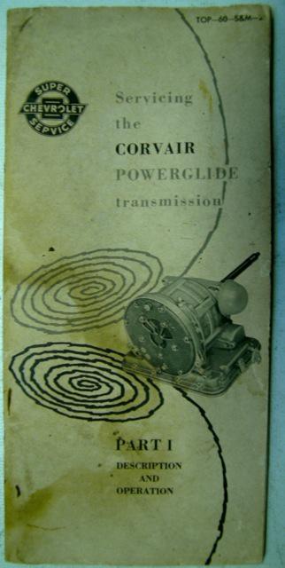 Original 1959 chevrolet servicing corvair powerglide transmission manual part 1