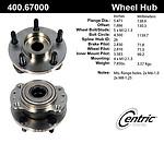 Centric parts 400.67000e rear hub assembly