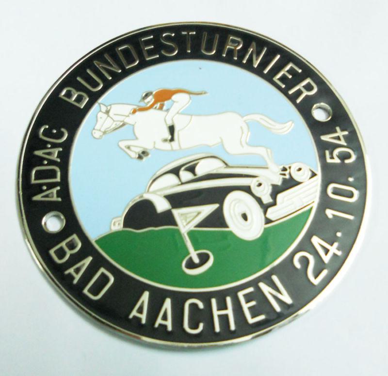 Adac bundesturnier bad aachen 24.10.54 car grill badge emblem logos metal enamle