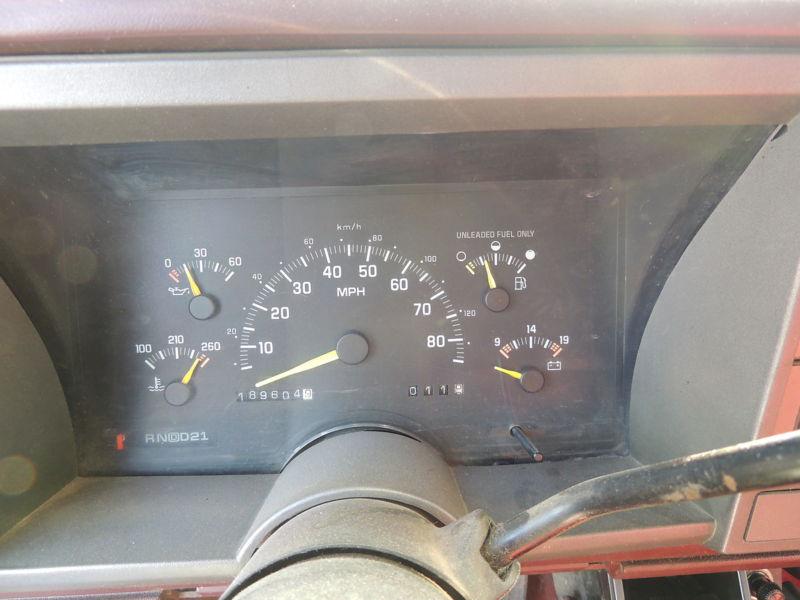 92 93 chevy 1500 pickup speedometer gasoline exc. 454 ss w/o tach cluster 427436