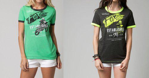 Fox racing womens surpass ringer t-shirt 2013